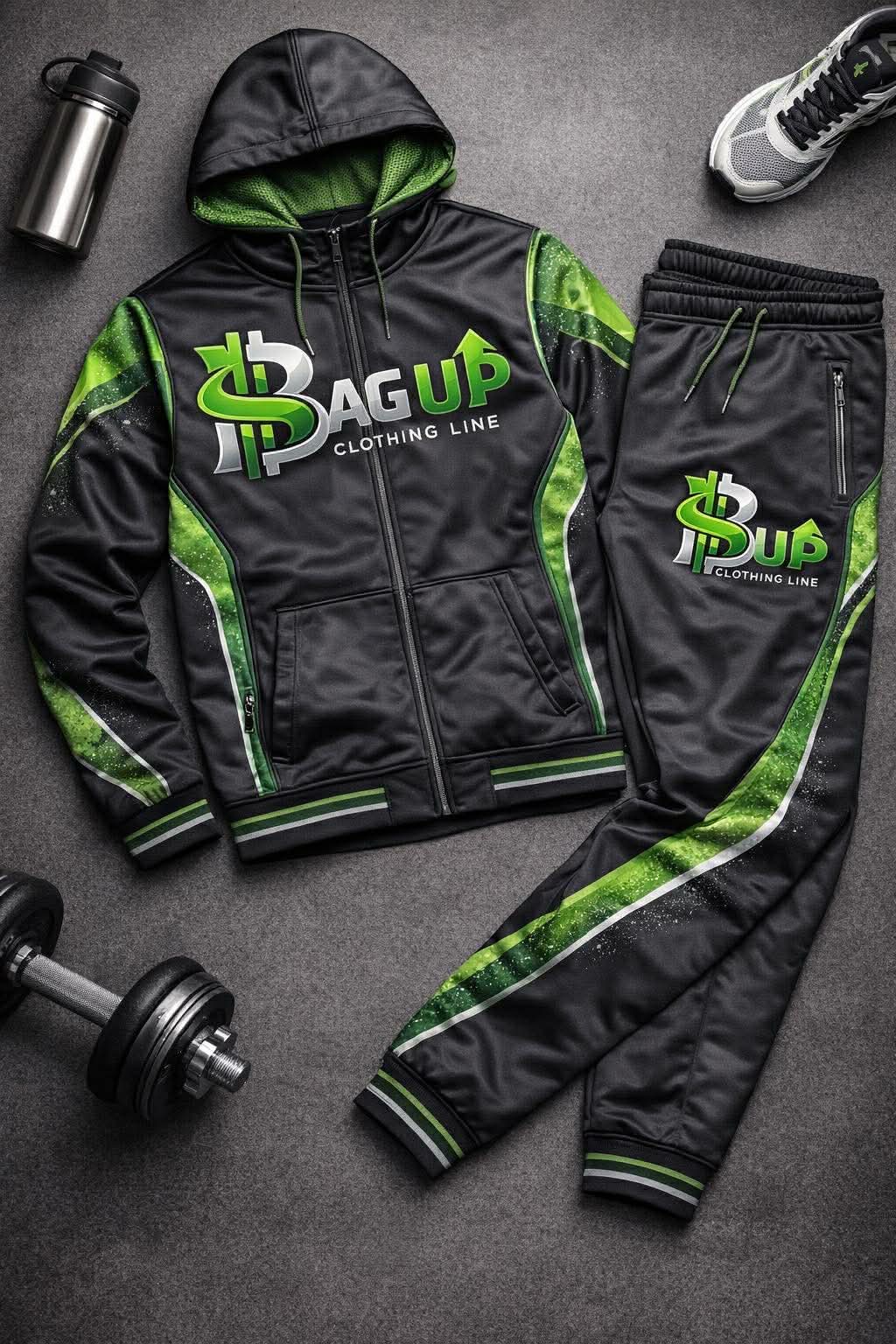 Long Sleeve Bag Up Warm Up Set